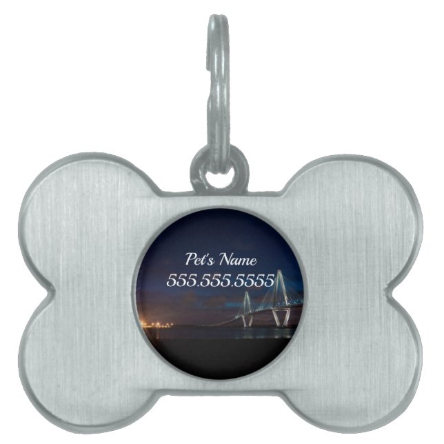 Arthur Ravenel Night Pano Pet ID Tag (Front)