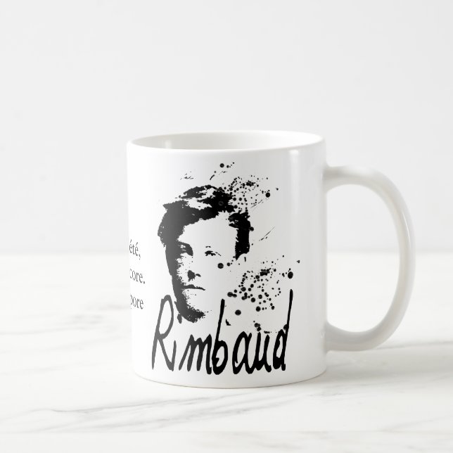 Arthur Rimbaud Bonne Pensée du Matin Poem Coffee Mug (Right)