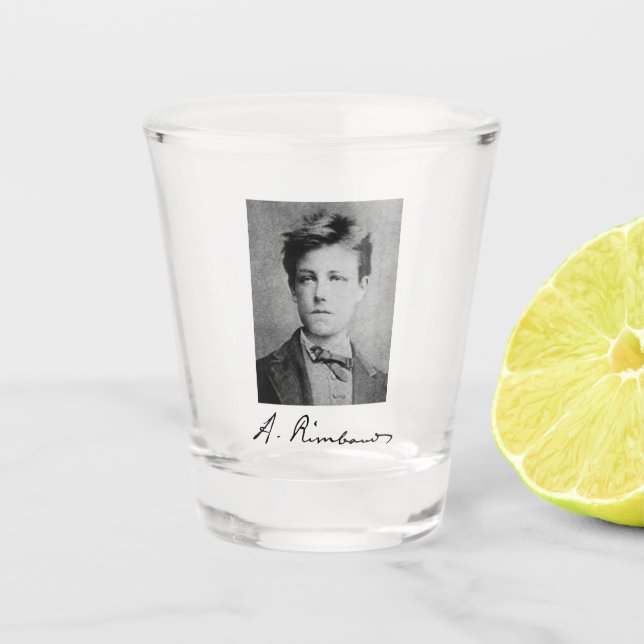 Arthur Rimbaud Shot Glass (Front)