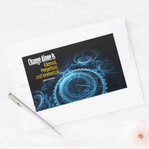 Arthur Schopenhauer Inspirational Quote "Change" Rectangular Sticker