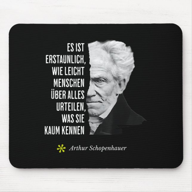Arthur Schopenhauer Philosophy Quote Birthday Mouse Mat (Front)