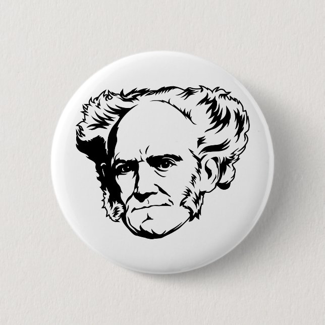 Arthur Schopenhauer Portrait 6 Cm Round Badge (Front)
