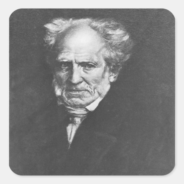 Arthur Schopenhauer Square Sticker (Front)