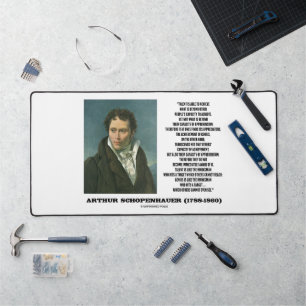 Arthur Schopenhauer Talent Versus Genius Quote Desk Mat