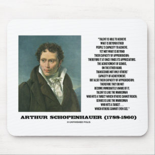 Arthur Schopenhauer Talent Versus Genius Quote Mouse Mat