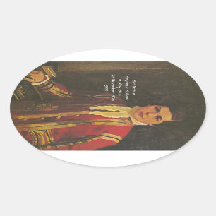 Arthur Seymour sullivan 1855 Oval Sticker