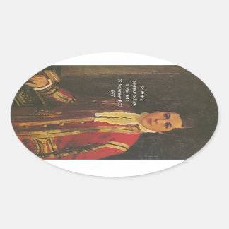 Arthur Seymour sullivan 1855 Oval Sticker