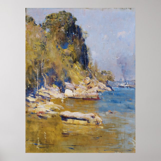 Arthur Streeton - From my camp (Sirius Cove) Poster (Front)