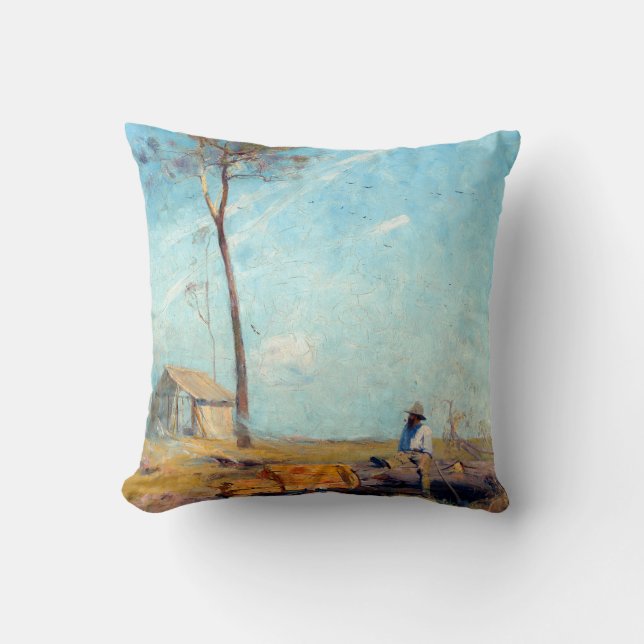 Arthur Streeton The Selector's Hut Whelan Cushion (Front)