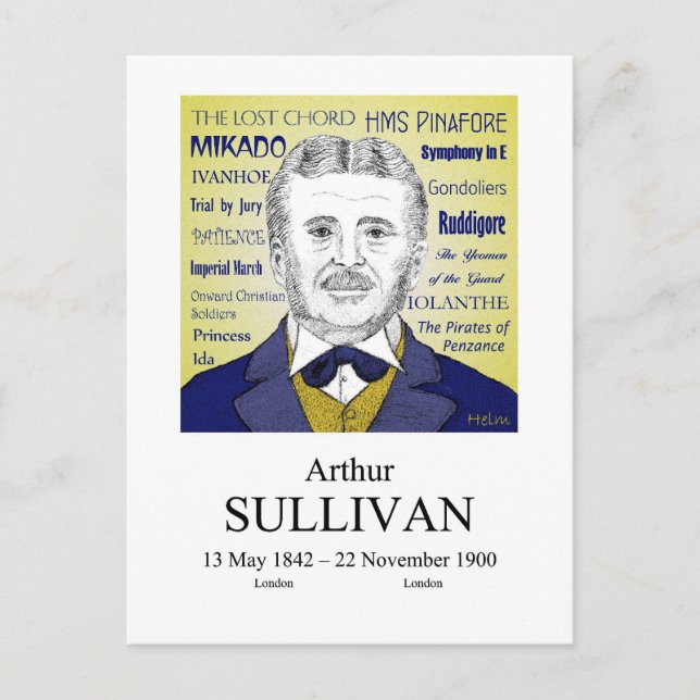Arthur Sullivan Postcard (Front)
