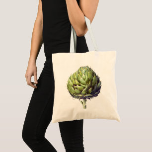 Arthur the artichoke botanical tote bag