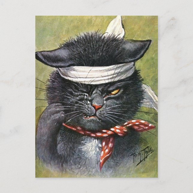 Arthur Thiele - Cat with Toothaches Postcard (Front)