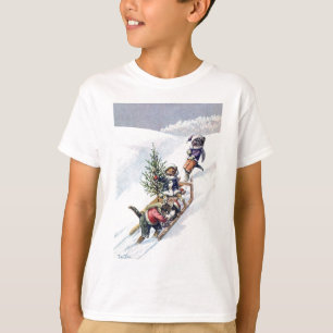 Arthur Thiele - Cats Bring home a Christmas Tree T-Shirt