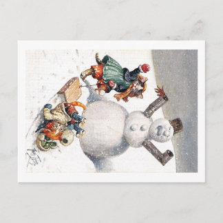 Arthur Thiele - Kittens Take a Tumble in the Snow Postcard