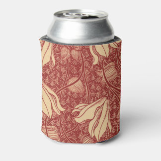 Arthur Wilcock The Lily Vintage Floral Red Pattern Can Cooler