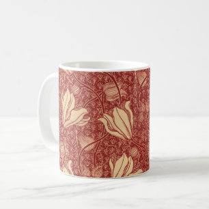 Arthur Wilcock The Lily Vintage Floral Red Pattern Coffee Mug
