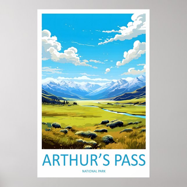 Arthurs Pass Ski Park Travel National Poster (Front)
