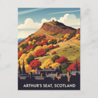 Arthur's Seat Edinburgh Scotland Vintage Travel