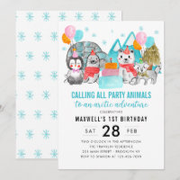 Artic Adventure Calling Party Animals Birthday