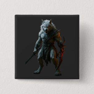 Artic Werewolf 15 Cm Square Badge