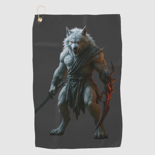 Artic Werewolf Golf Towel (Front)