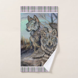 Artic Wolves Wintery Bath Towel Set