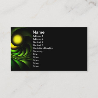 Artichoke Abstract Fractal Artwork Business Card