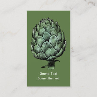 Artichoke Business Cards - Green Vegetable Food