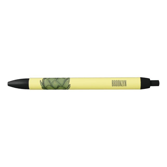 Artichoke cartoon illustration  black ink pen (Front)