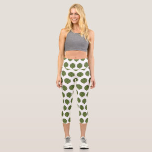 Artichoke cartoon illustration  capri leggings