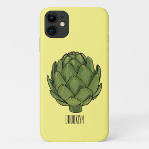 Artichoke cartoon illustration iPhone 11 case