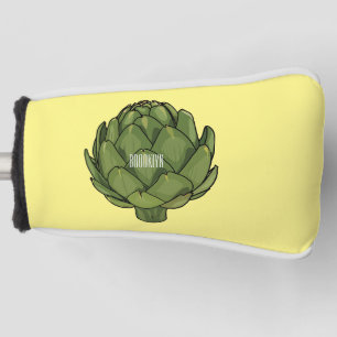 Artichoke cartoon illustration golf head cover