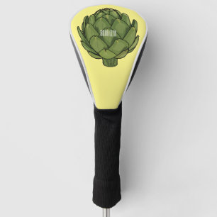 Artichoke cartoon illustration golf head cover