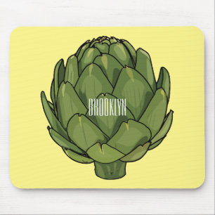 Artichoke cartoon illustration mouse mat