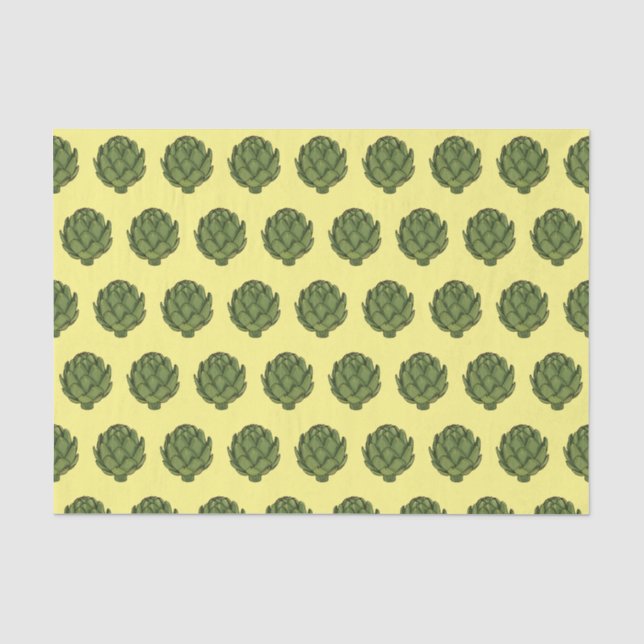 Artichoke cartoon illustration  tissue paper (Front)