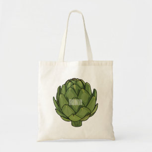 Artichoke cartoon illustration  tote bag
