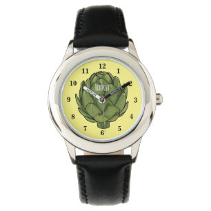 Artichoke cartoon illustration watch