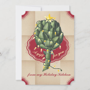 Artichoke Christmas tree from the kitchen of card