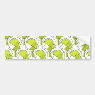 Artichoke Doodle Art Bumper Sticker