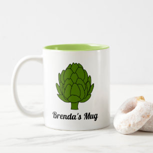 Artichoke Lover Gift Two-Tone Coffee Mug