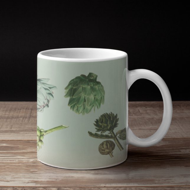 Artichoke Modern Vintage Vegetable Coffee Mug (Artichoke Mug)