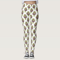 Artichoke Purple Pattern Leggings