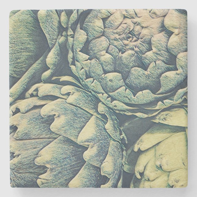 Artichoke  stone coaster (Front)