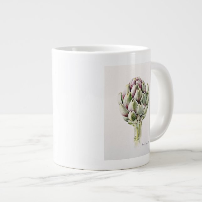 Artichoke Study 1993 Large Coffee Mug (Front Right)