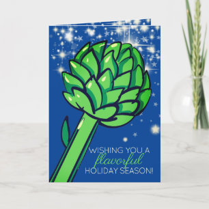Artichoke vegetable food chef restaurant catering holiday card