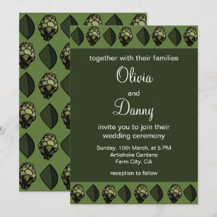 Artichoke Vegetable Plant Botanical Wedding Invitation