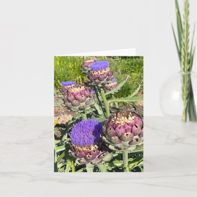 Artichokes in Bloom Note Card (Front)