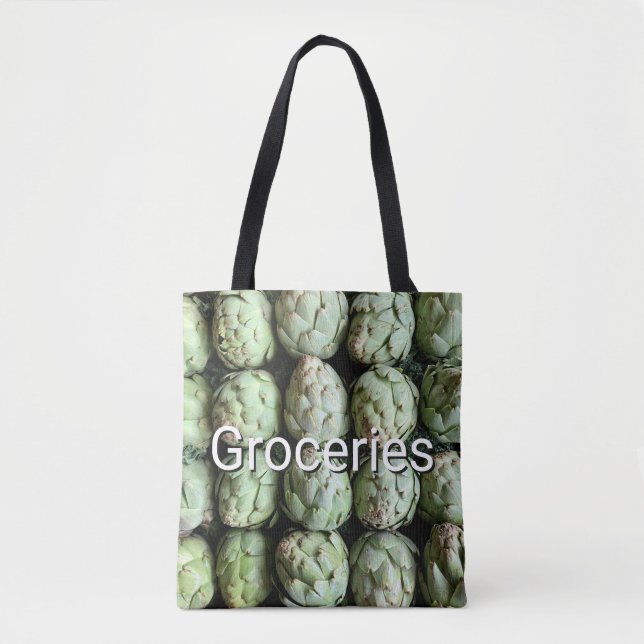 Artichokes Reusable Grocery Bag (Front)