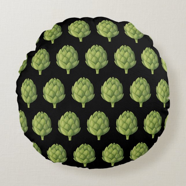 Artichokes Round Cushion (Front)