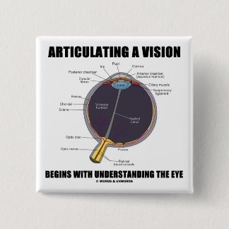 Articulating A Vision Begins Understanding Eye 15 Cm Square Badge